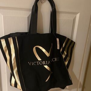 Victoria's Secret Black and Gold Tote
